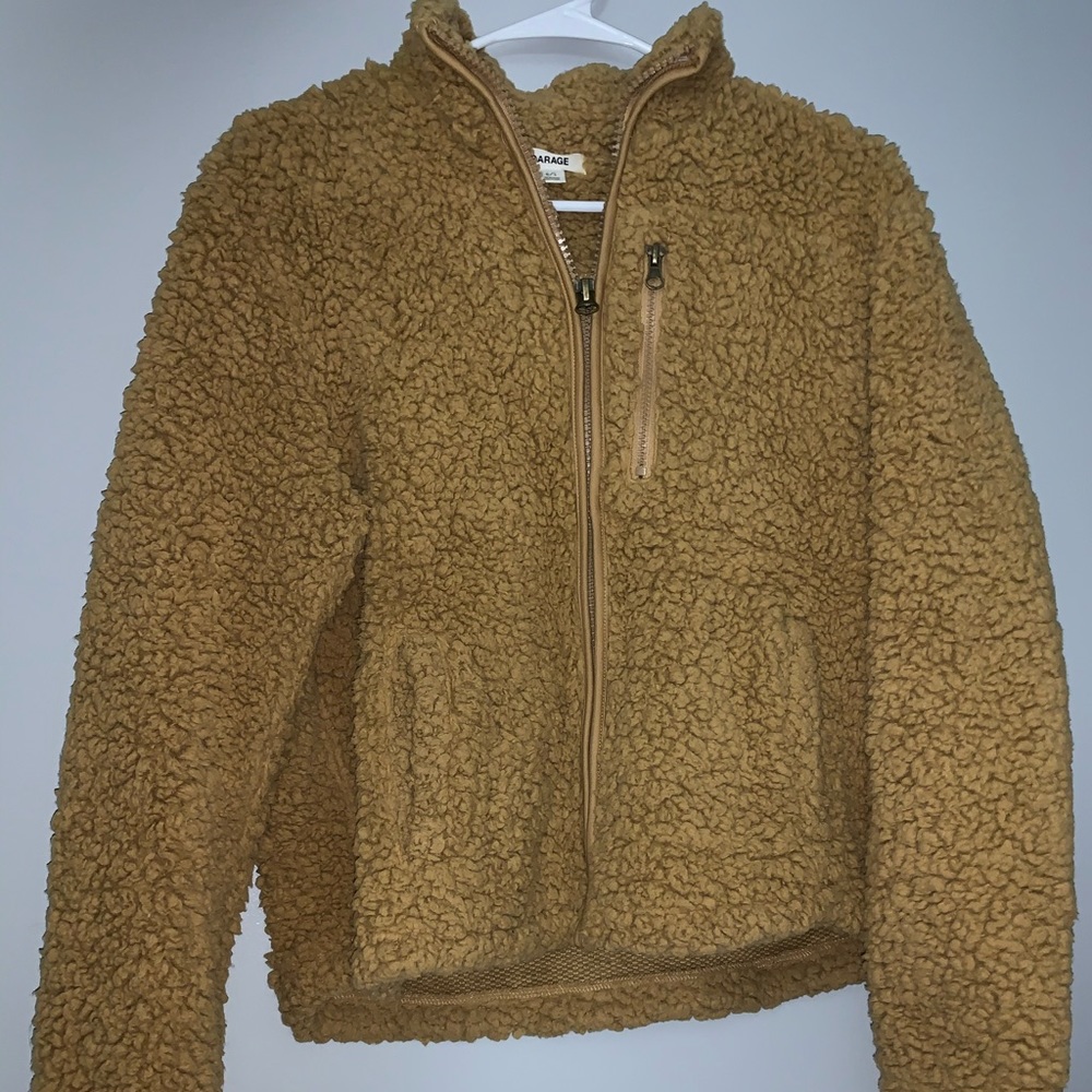 Tan Zip-up Sherpa from Garage